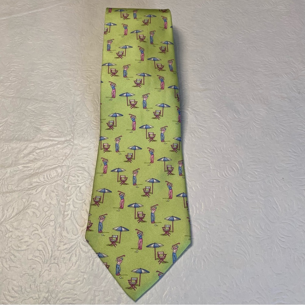 Bobby Jones Lime Green Golfer Men’s Tie- Made in U.S.A